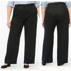 J. Crew Classic Black Wide Leg Trousers